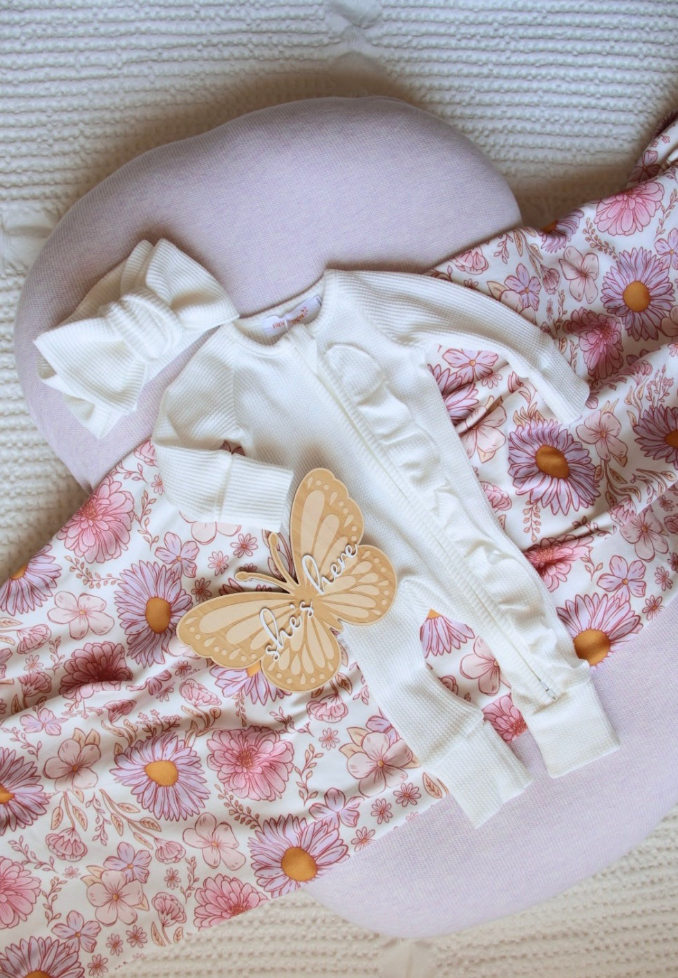 Ruffle Zipper Romper | Coconut