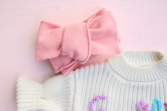 Knitted Pink Headband