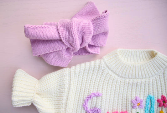 Knitted Lilac Headband