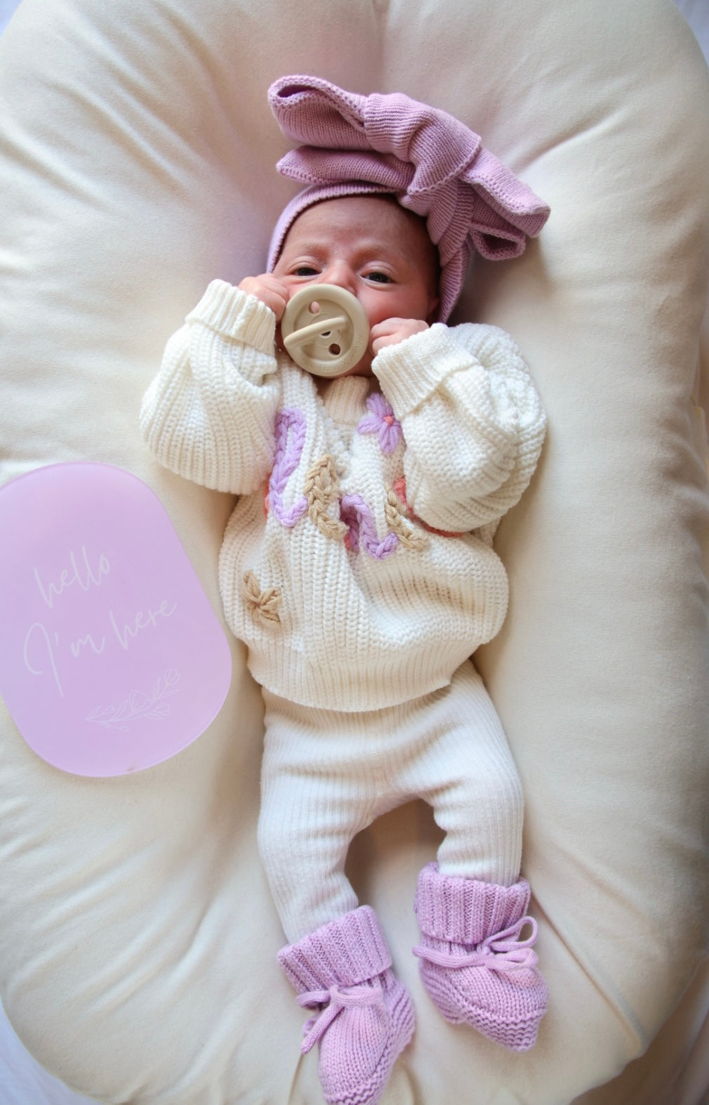 Knitted Lilac Headband