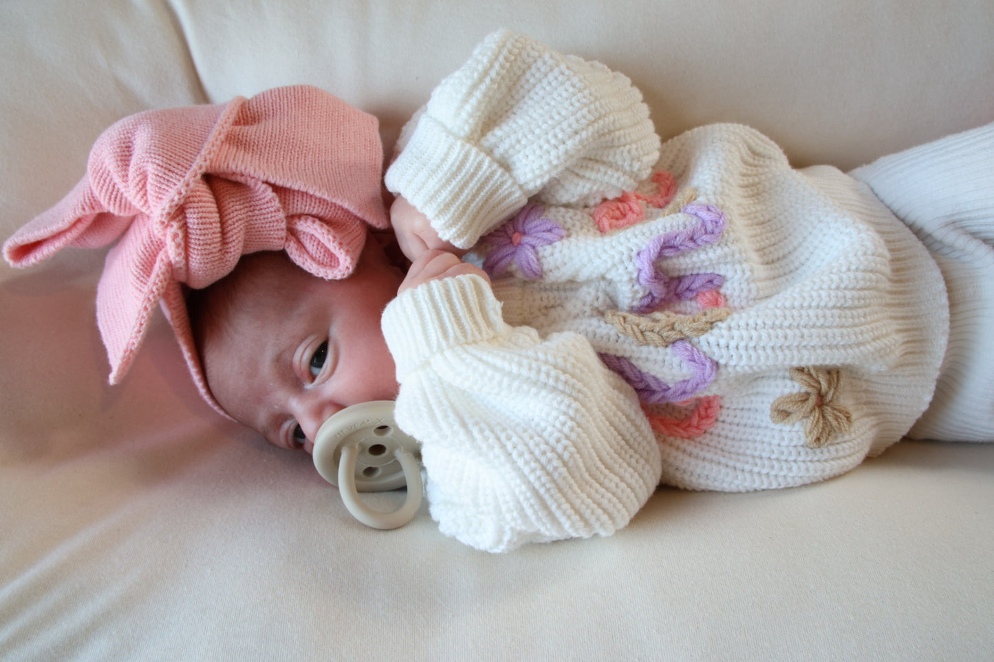 Knitted Pink Headband