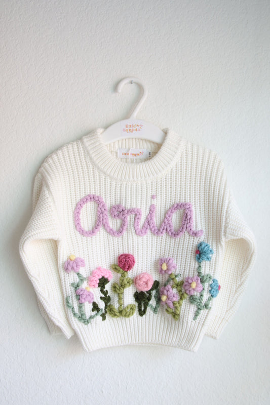 Floral Embroidery Sweater