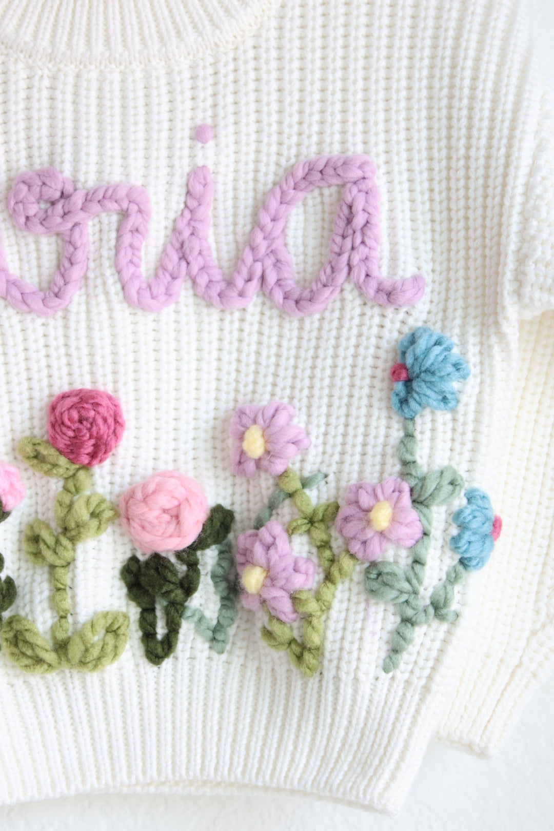 Flowers Embroidered Sweater