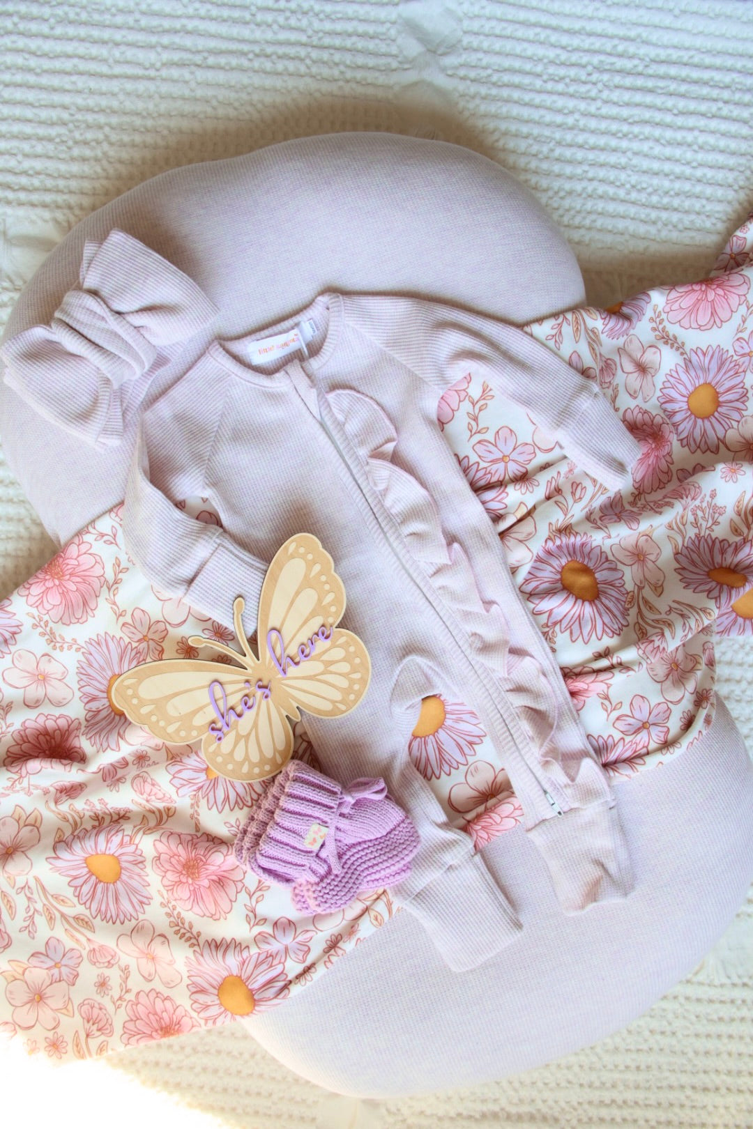 Ruffle Zipper Romper | Sprinkle Lilac