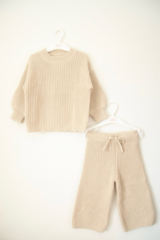 Personalized Knitted Cotton Set | Cocoa | BABY TODDLER |