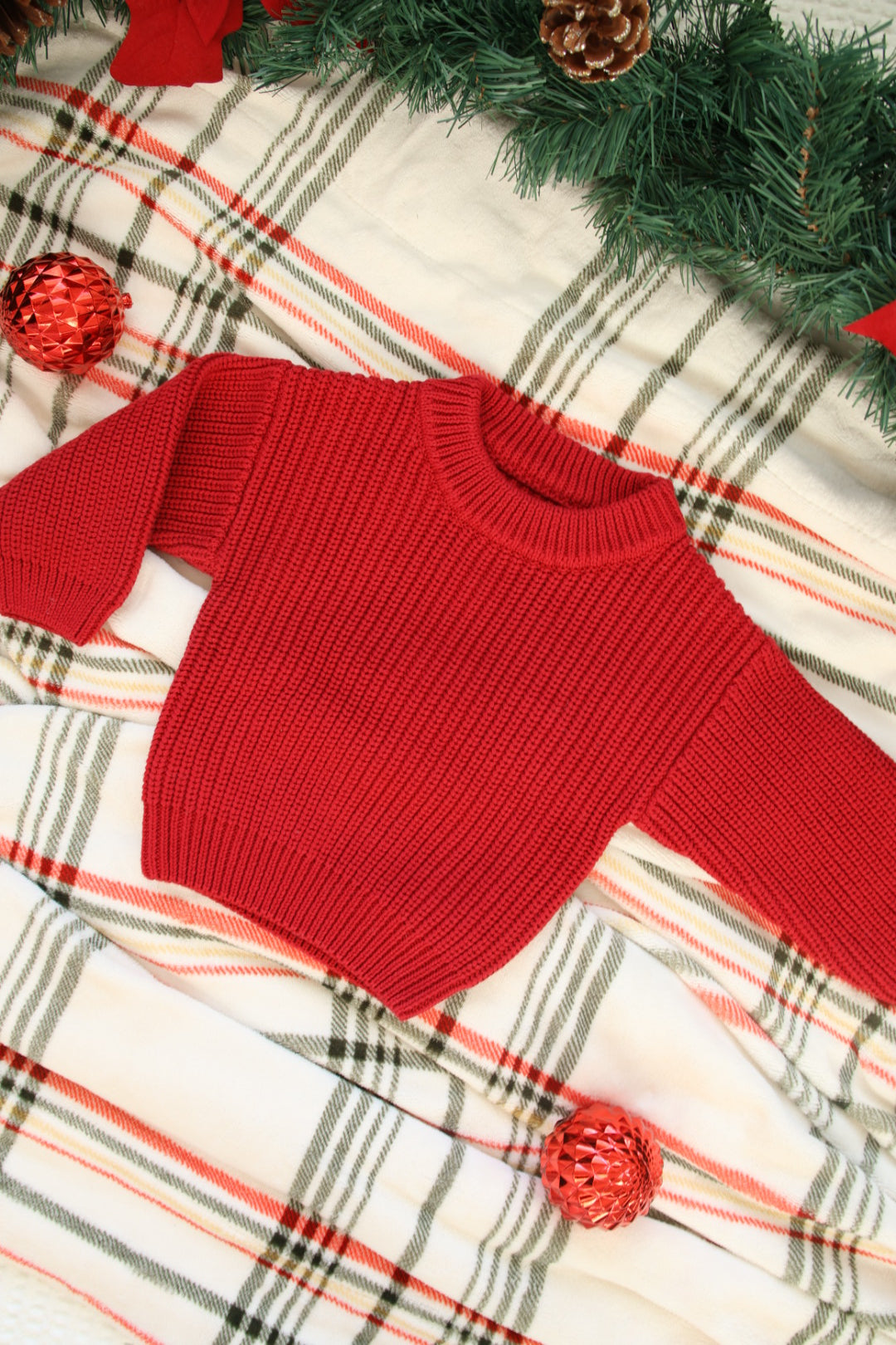 Cotton Sweater | Cherry | Baby