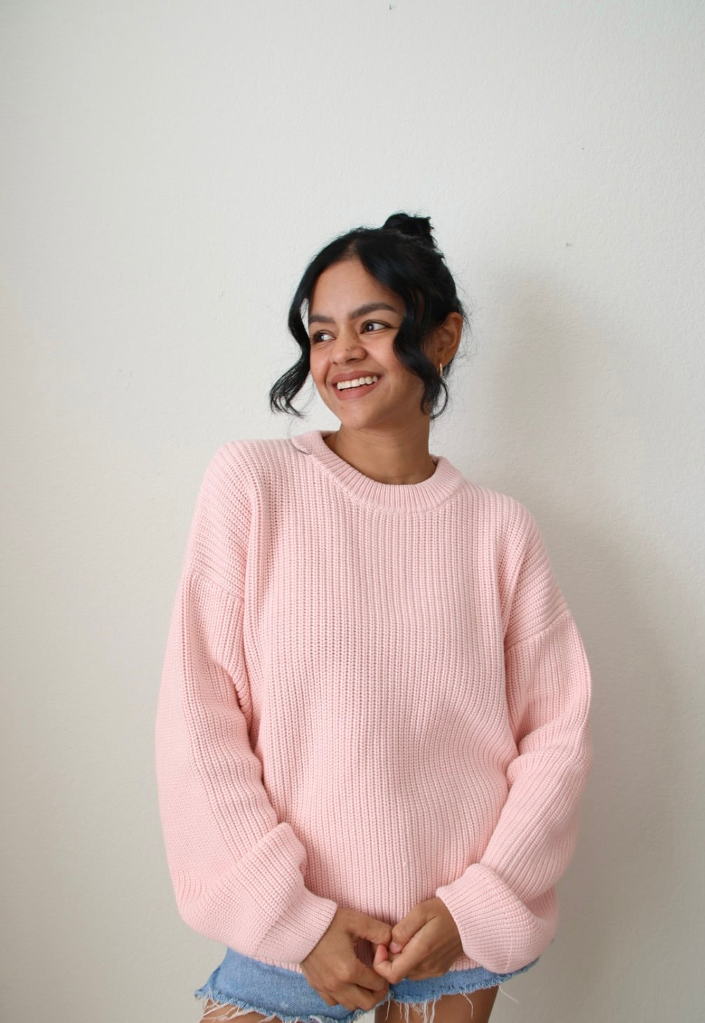 Cotton Sweater | Pink