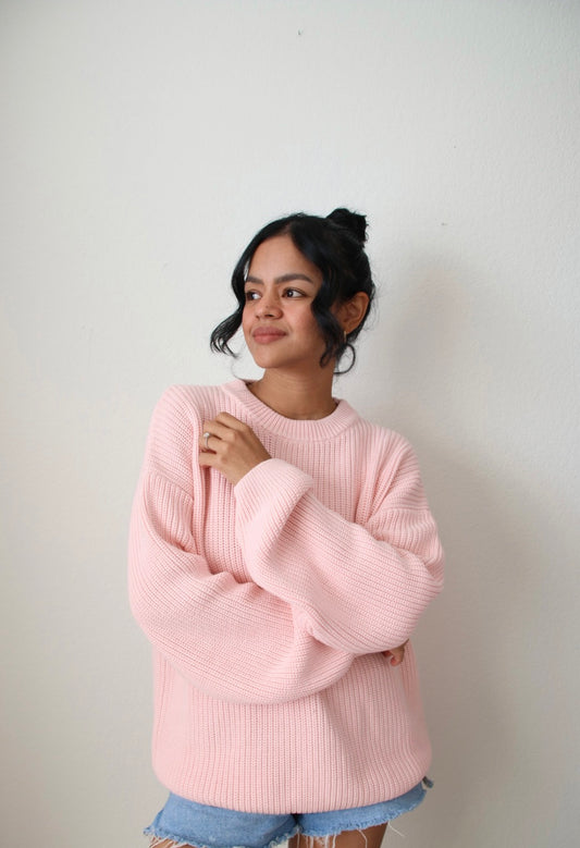 Cotton Sweater | Pink