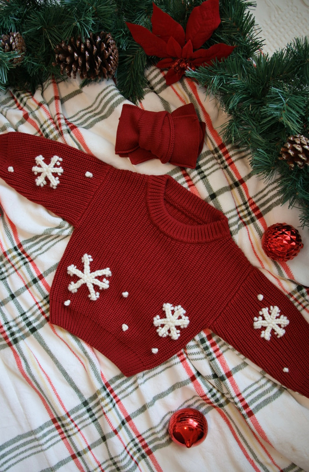 Snow Flake Sweater | Red