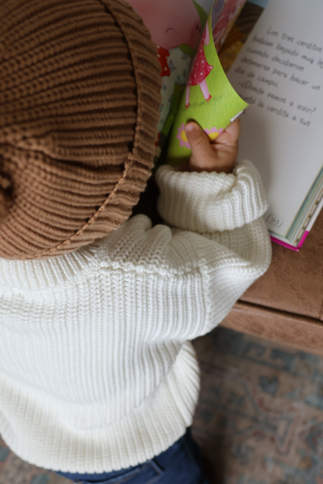 Cotton Knitted Sweater | Off White | Baby | Toddler