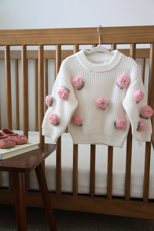 Roses Embroidered Sweater | Baby | Toddler