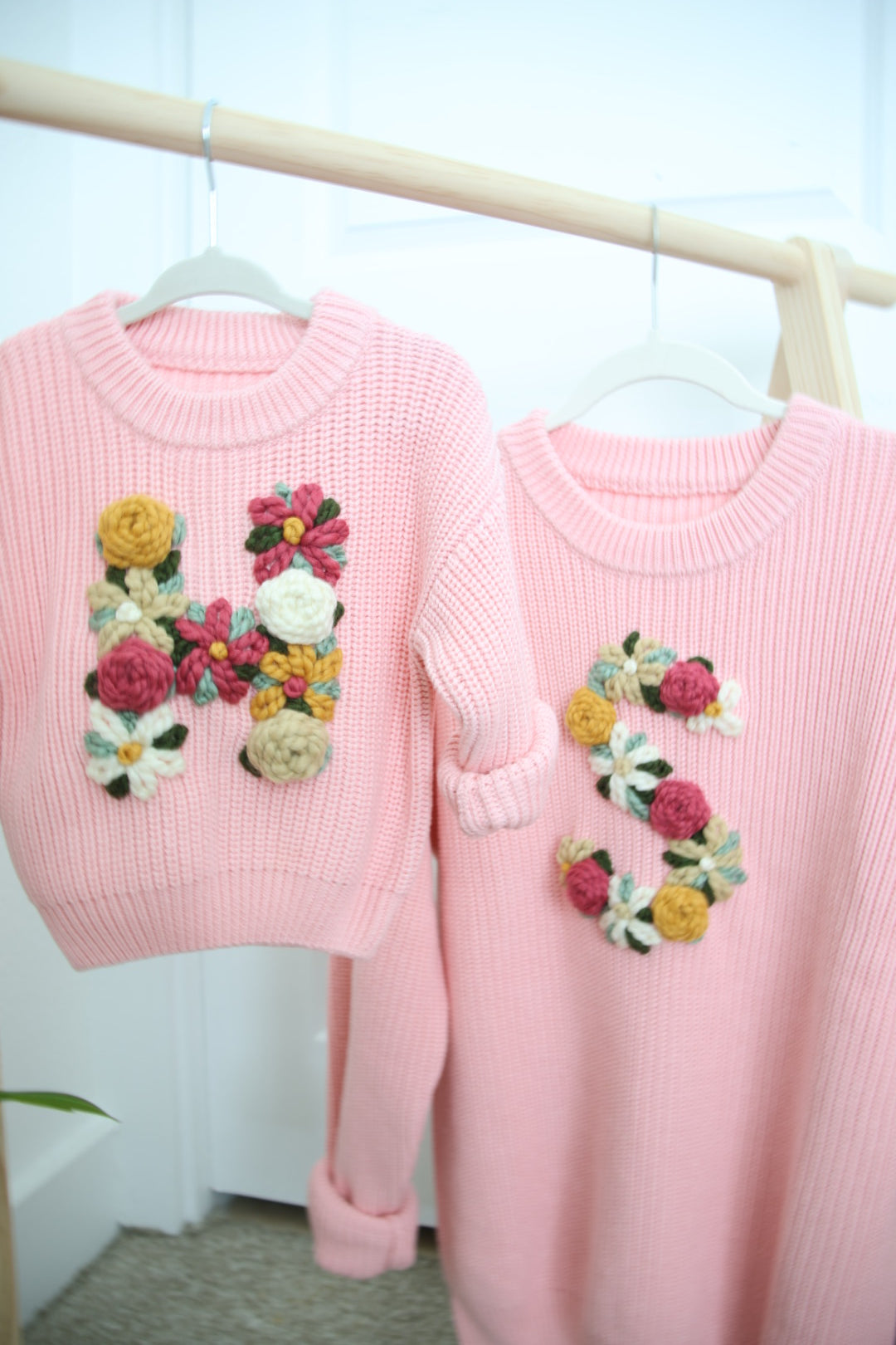 Initial Embroidered Sweater | Adult