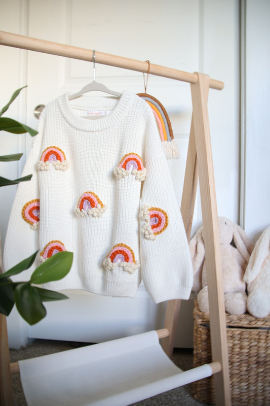 Rainbow Embroidered Sweater | Baby | Toddler
