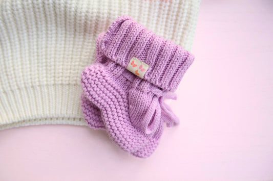 Knitted Lilac Booties