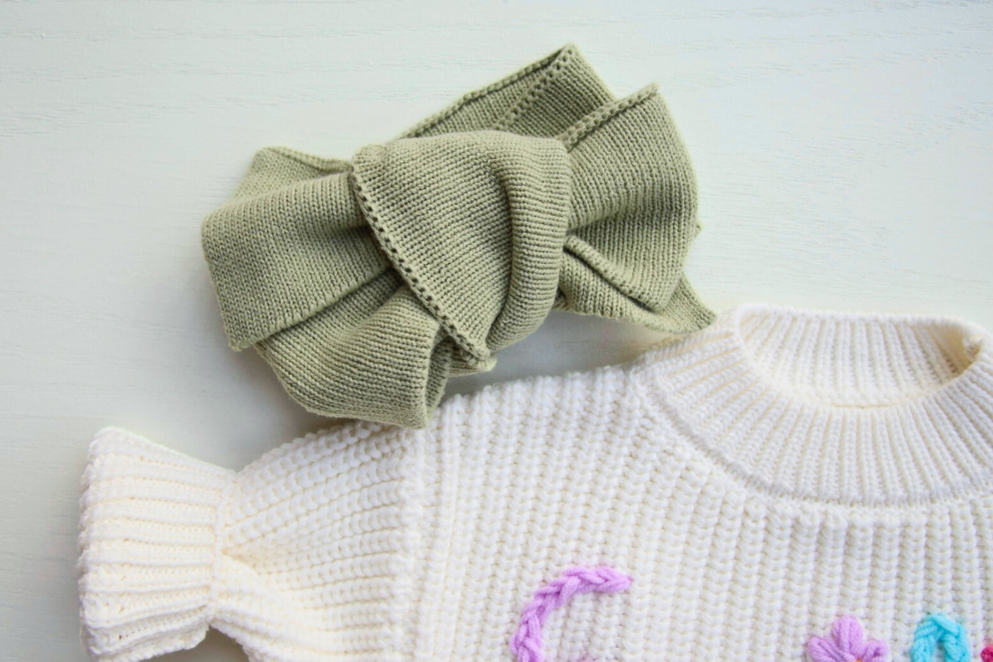 Knitted Green Headband